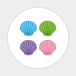 Pastel Colorful Seashell Pack Magnet